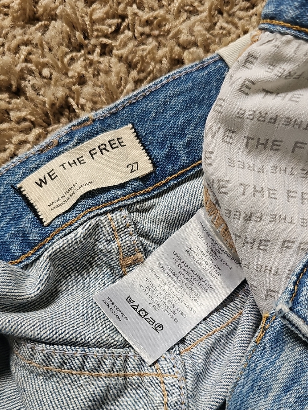 NWT We The Free Montana Shorts Jean Bermuda 27 Cowgirl Blues Cotton - Picture 11 of 12